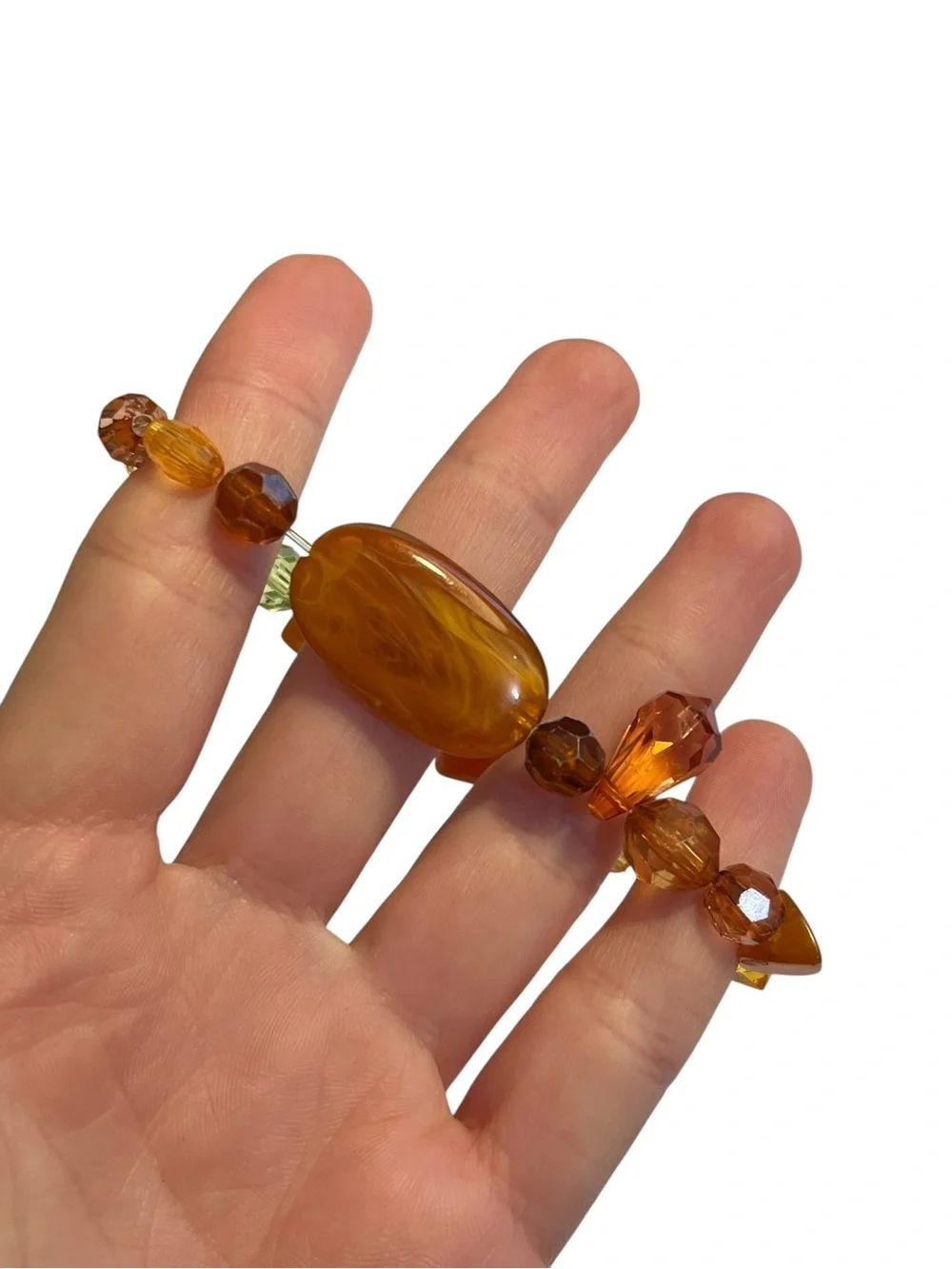 🍭5 for $20🍭 Multicolor Brown Acrylic Beaded Stretch Bracelet CC M